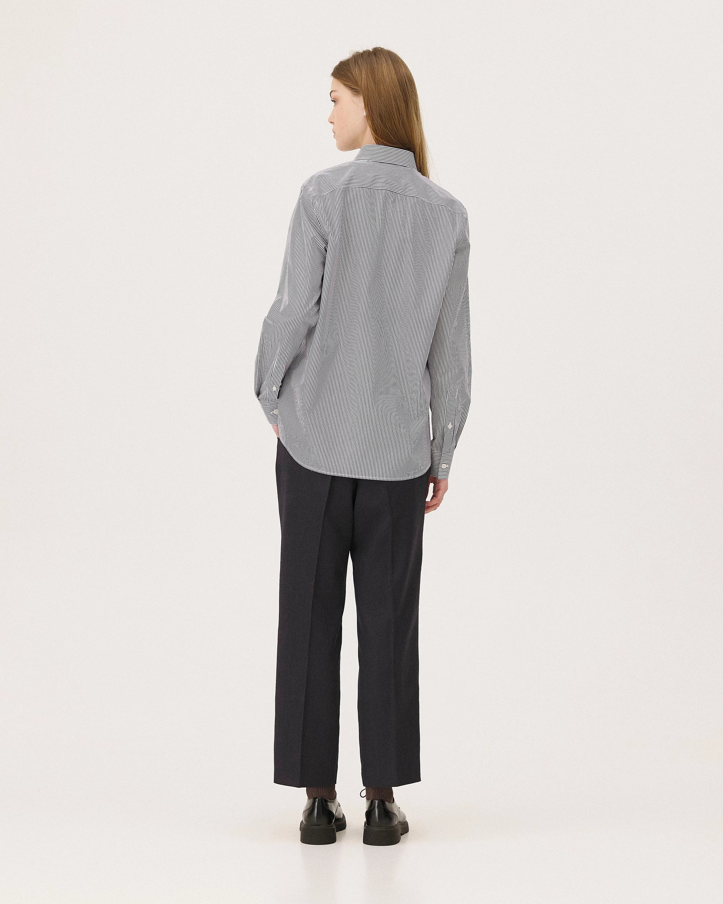Curtis Dark Navy Stripes - womenswear look
