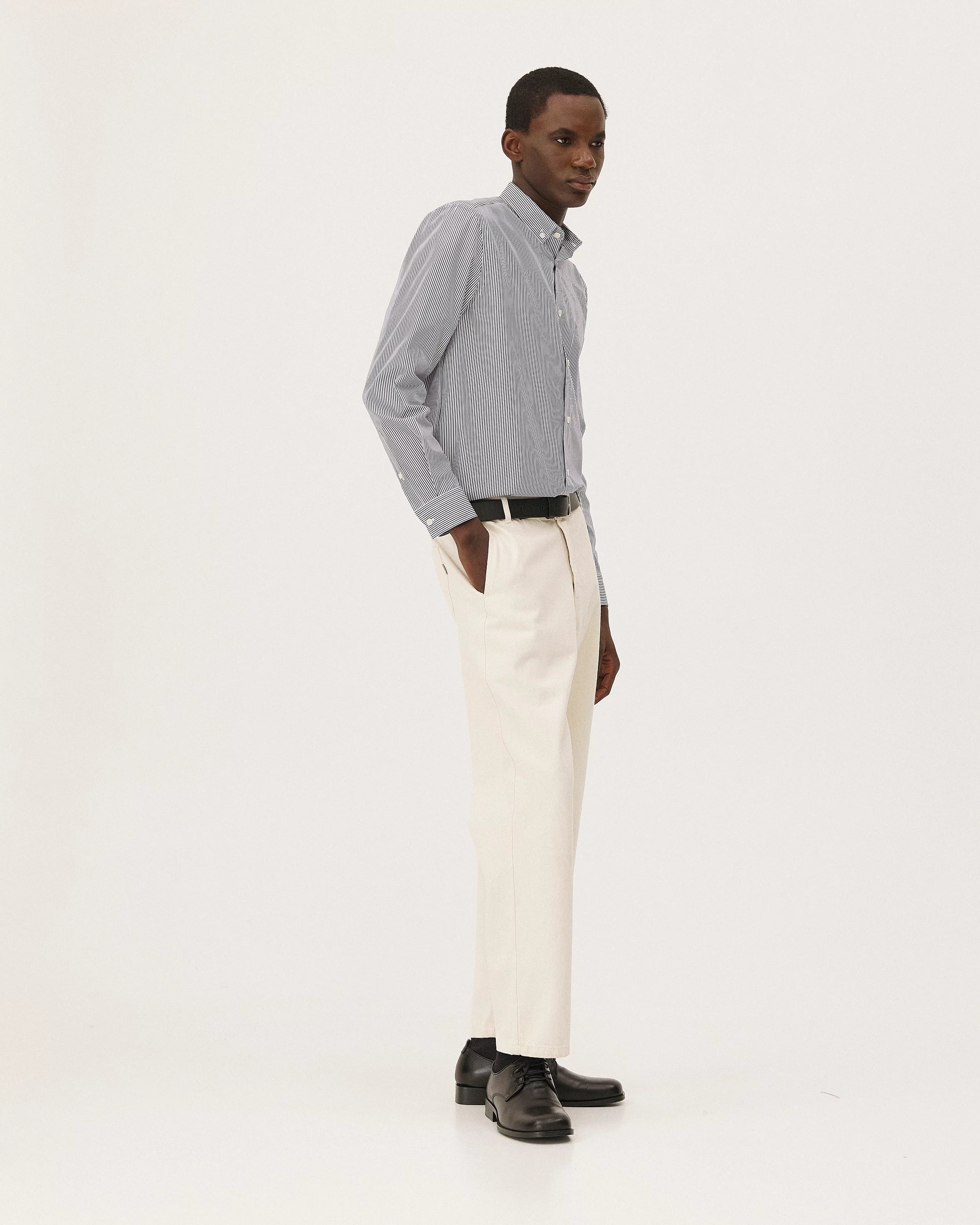 Curtis Dark Navy Stripes - menswear look