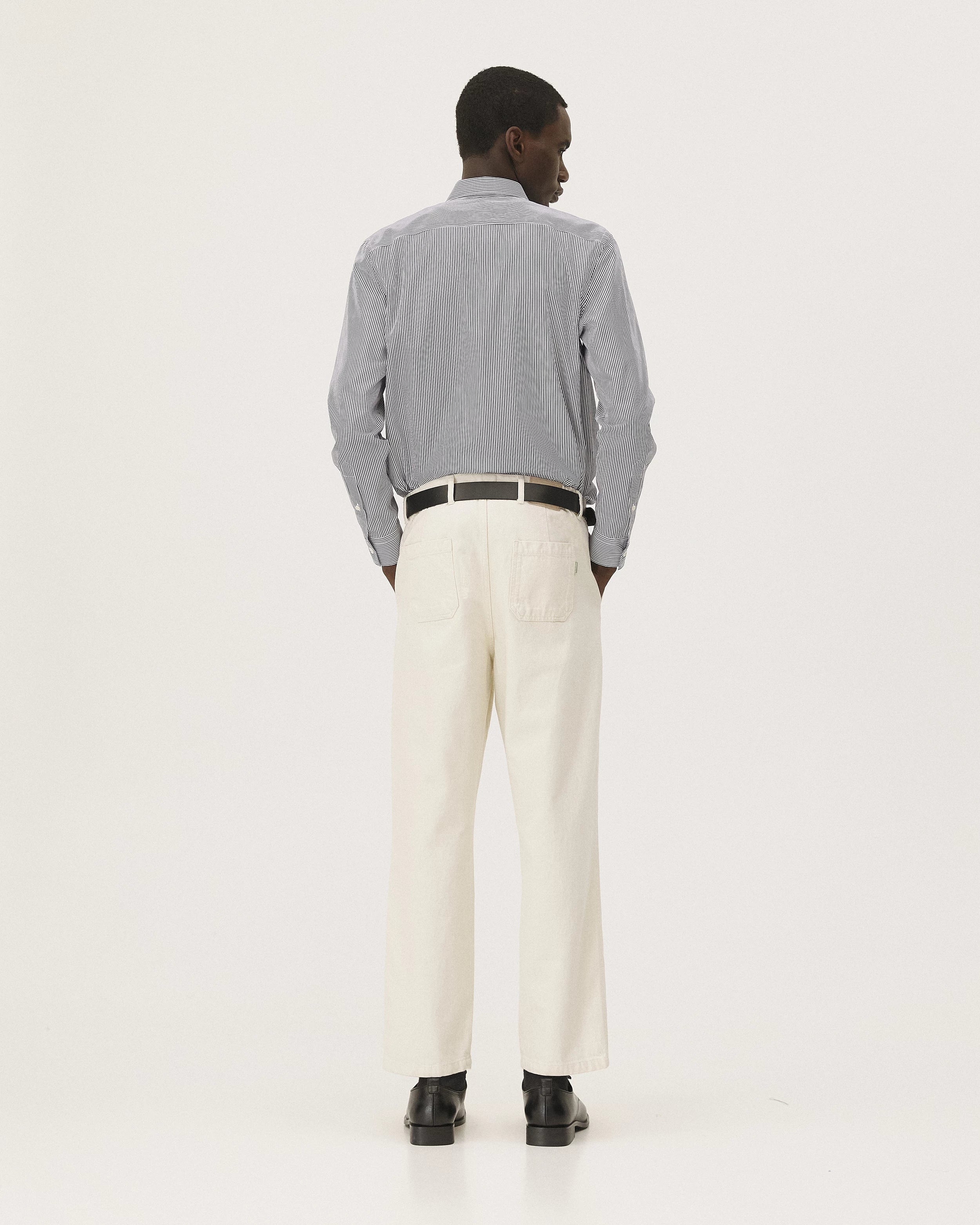 Curtis Dark Navy Stripes - menswear look